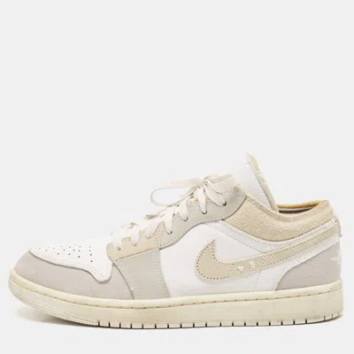 Air Jordan S Multicolor Leather And Suede Jordan 1 Low Se Craft Inside Out Tech Grey Sneakers