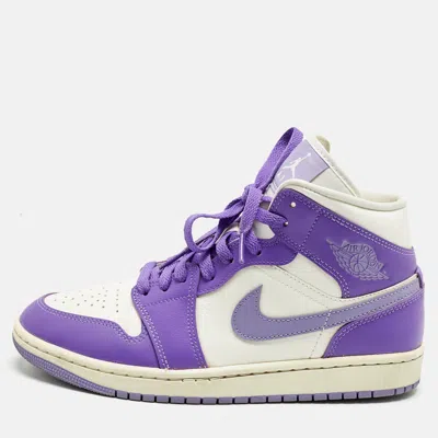 Air Jordan S Multicolor Leather Jordan 1 Mid Action Grape Sneakers