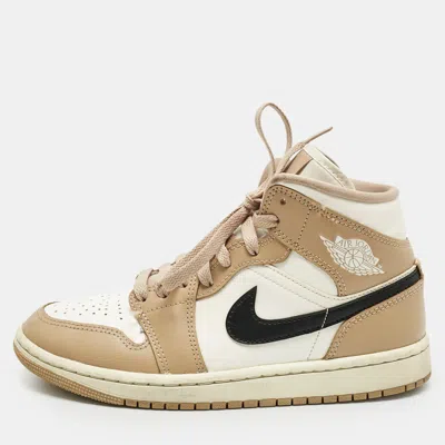 Air Jordan S Multicolor Leather Jordan 1 Mid Se Desert Sail Sneakers