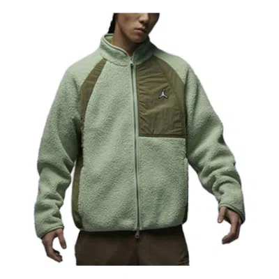 Air Jordan Sherpa Warm Jacket 'green' In Multi