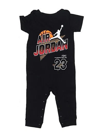Pre-owned Air Jordan Babies' Short Sleeve Onesie In Black