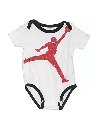 Pre-owned Air Jordan Babies' Short Sleeve Onesie In White