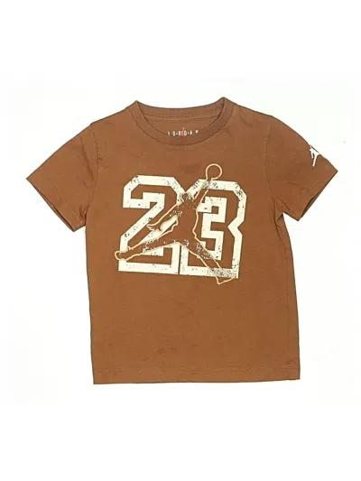 Pre-owned Air Jordan Kids' Short Sleeve T-shirt In Brown