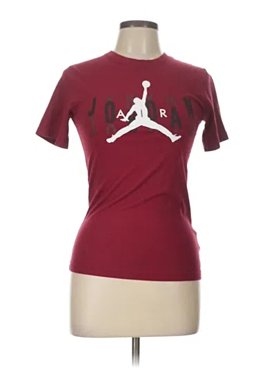 Pre-owned Air Jordan Short Sleeve T-shirt In Burgundy