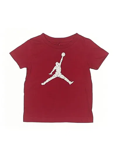 Pre-owned Air Jordan Kids' Short Sleeve T-shirt In Burgundy