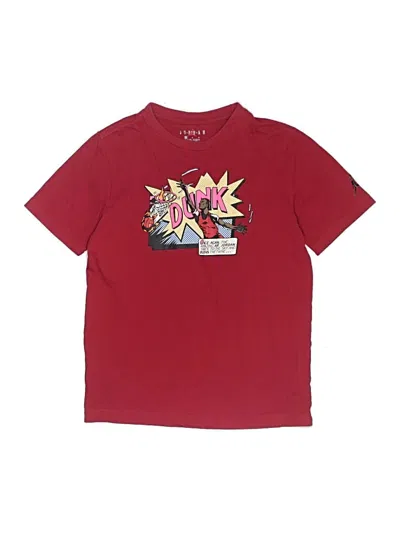 Pre-owned Air Jordan Kids' Short Sleeve T-shirt In Burgundy
