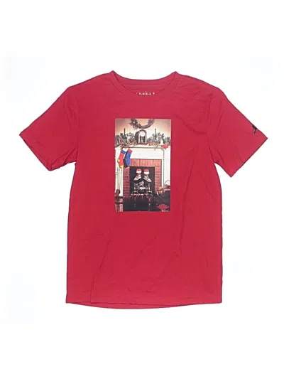 Pre-owned Air Jordan Kids' Short Sleeve T-shirt In Red