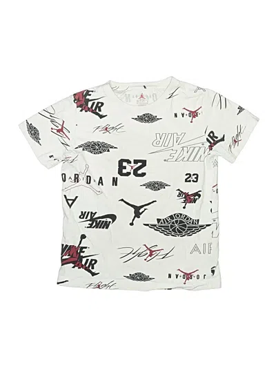Pre-owned Air Jordan Kids' Short Sleeve T-shirt In Silver