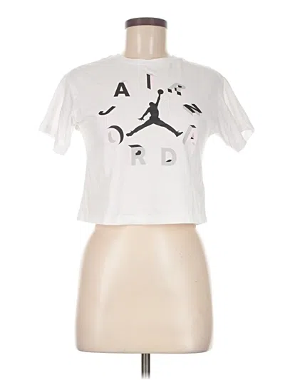 Pre-owned Air Jordan Short Sleeve T-shirt In White