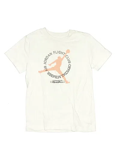 Pre-owned Air Jordan Kids' Short Sleeve T-shirt In White