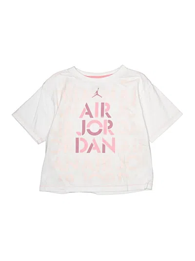 Pre-owned Air Jordan Kids' Short Sleeve T-shirt In White