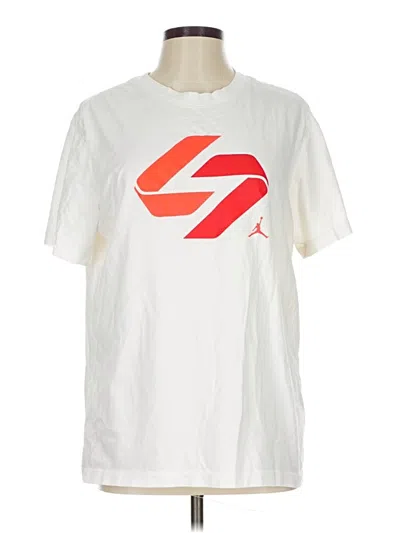 Pre-owned Air Jordan Short Sleeve T-shirt In White
