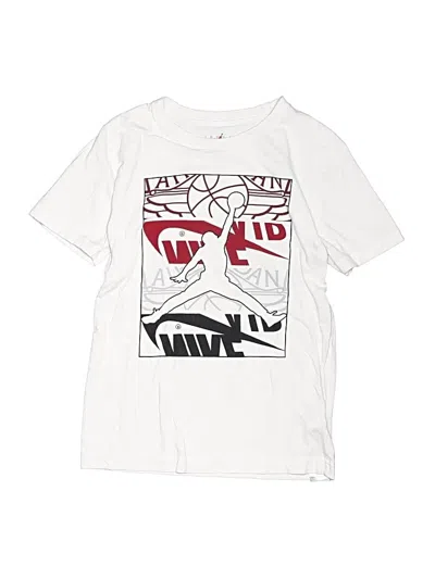 Pre-owned Air Jordan Kids' Short Sleeve T-shirt In White