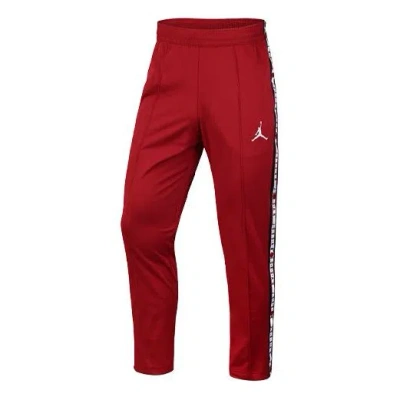 Air Jordan Side Logo Printing Sports Long Pants Red