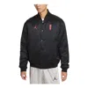 Air Jordan Single Breasted Sports Jacket Men's Black