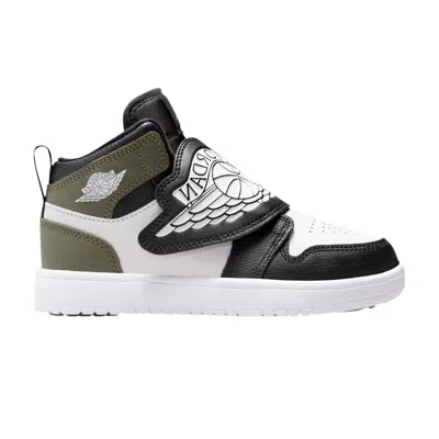 Pre-owned Air Jordan Sky Jordan 1 Ps 'black Toe Medium Olive' | Kid's Size 12