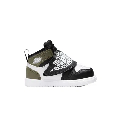 Pre-owned Air Jordan Sky Jordan 1 Td 'black Toe Medium Olive' | Infant Size 7