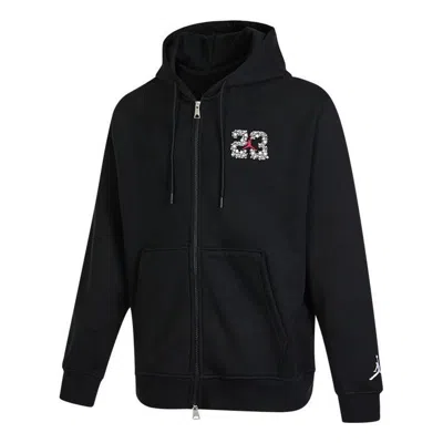Air Jordan Solid Color Alphabet Jacket Men's Black