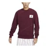 Air Jordan Solid Color Brand Pullover Hoodie Men's Cherry Red In Burgundy