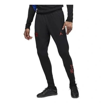 Air Jordan Solid Color Embroidered Sports Pants/trousers Men's Black