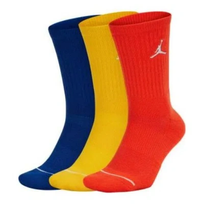 Air Jordan Solid Color Embroidered Sports Socks Men's 1 Pack 3 Pairs In Multi