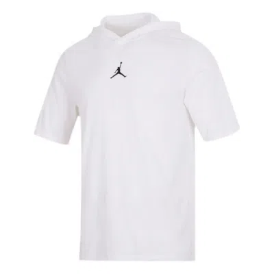 Air Jordan Solid Color Hooded Pullover Short Sleeve T-shirt Men's 'white'