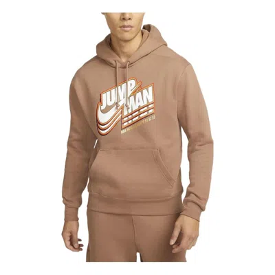 Air Jordan Solid Color Hoodie Men's Khaki In Gray