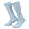 Air Jordan Solid Color Label Sports Running Socks Unisex One Pair Blue