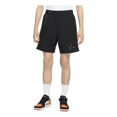 Air Jordan Solid Color Logo Woven Casual Shorts Black