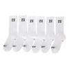 Air Jordan Solid Color Numeric Athleisure Casual Sports Socks Couple Style 6 White