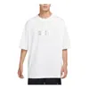 Air Jordan Solid Color Round Neck Pullover Brand Multi-color Alphabet Short Sleeve T-shirt Men's Whi In White