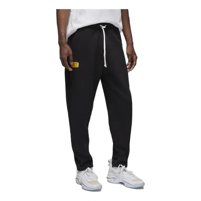 Air Jordan Solid Color Velvet Legged Pants 'black'