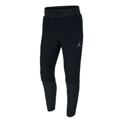 Air Jordan Splicing Bundle Feet Casual Sports Long Pants Black
