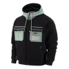 Air Jordan Splicing Polar Fleece Hooded Jacket Black