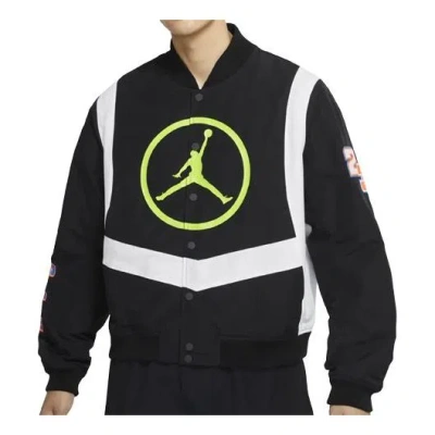 Air Jordan Sport Dna Basketball Training Large Logo Windproof Sports Jacket Black