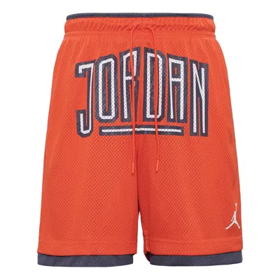 Air Jordan Sport Dna Contrasting Colors Logo Mesh Breathable Sports Shorts Orange