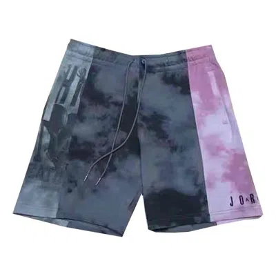 Air Jordan Sport Dna Embroidered Pattern Contrast Color Stitching Shorts Gray