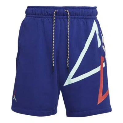 Air Jordan Sport Dna Flying Man Embroidered Sports Shorts Royal Blue