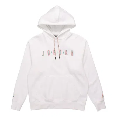 Air Jordan Sport Dna Solid Color Fleece Lined Hooded Pullover Sports White
