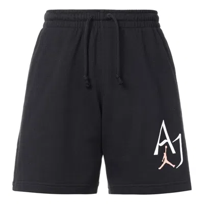 Air Jordan Sport Dna Splash Ink Printing Casual Sports Shorts Black