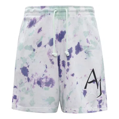 Air Jordan Sport Dna Splash Ink Printing Casual Sports Shorts Blue In Multi