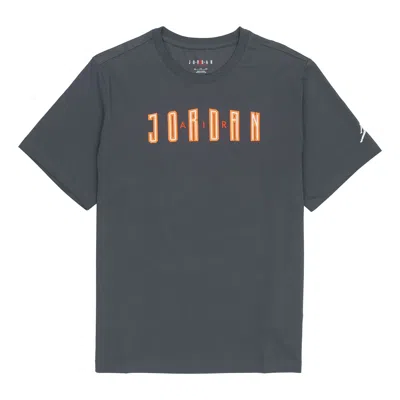 Air Jordan Sport Dna Sports Breathable Printing Casual Short Sleeve Gray