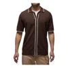 Air Jordan Sport Knit Button-down Golf Top Shirt 'baroque Brown'