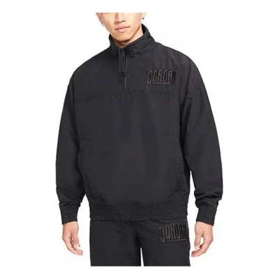 Air Jordan Sportdna Half Zipper Drawstring Athleisure Casual Sports Jacket Black