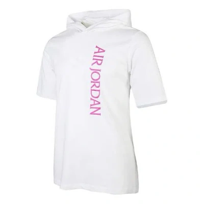 Air Jordan Sports Breathable Casual Hooded Short Sleeve White