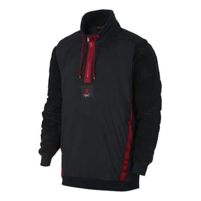 Air Jordan Sports Pullover Fleece Lined Jacket Black