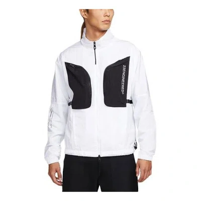 Air Jordan Ss22 23 Engineered Full-length Zipper Stand Collar Jacket White