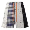 Air Jordan Ss22 Cashew Plaid Pattern Contrasting Colors Full Print Casual Sports Shorts Multicolor