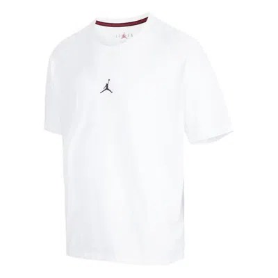 Air Jordan Ss22 Logo Printing Sports Round Neck Short Sleeve White