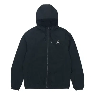 Air Jordan Ss22 Solid Color Windproof Long Sleeves Jacket Black In Green